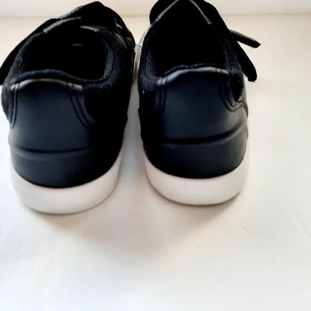 Falls Creek Boys Shoes Jesse Black Faux Leather Size 3 New